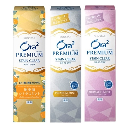 선스타 오라2 (Ora2) 프리미엄 스테인클리어 치약 100g 3종_오라치약 