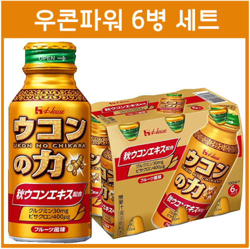 우콘노치카라 우콘파워 6병세트 / 숙취해소음료
