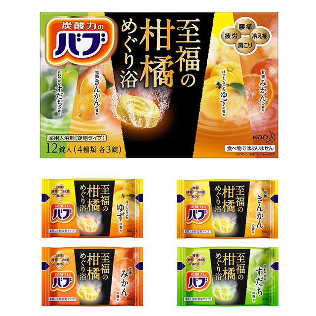 카오 바브 입욕제 12개입 6종 / 일본 바브 입욕제